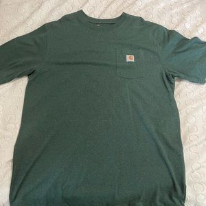 Green carhartt short sleeve shirt Size XL Tall